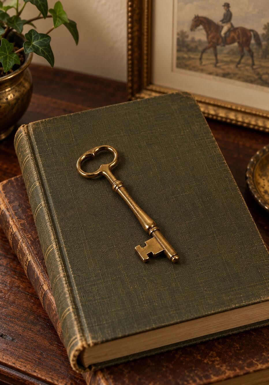 Vintage Brass Skeleton Key 4.5” Victorian Dark Academia Whimsy English Country